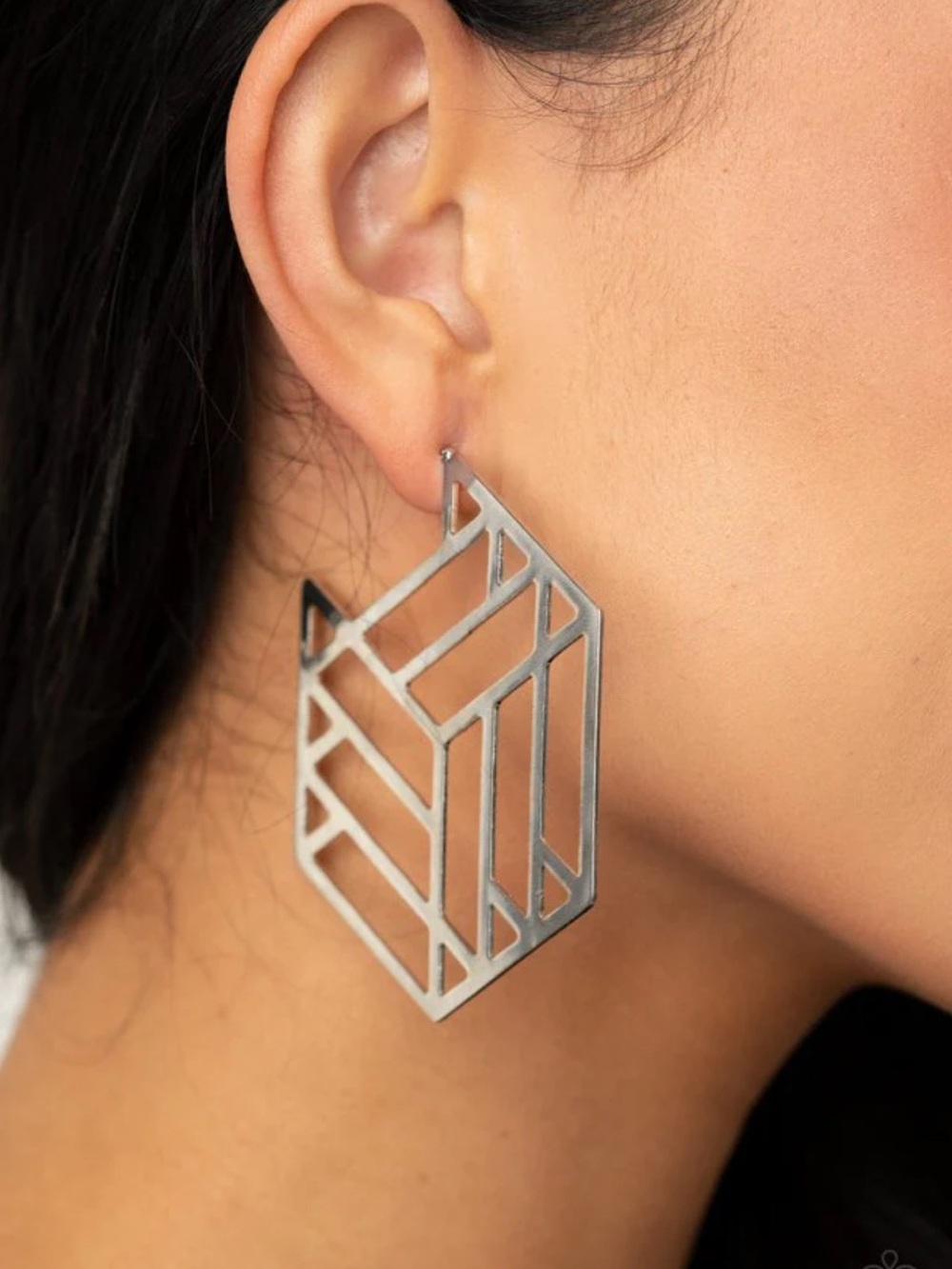 Gotta Get GEO-ing - Silver Earrings
